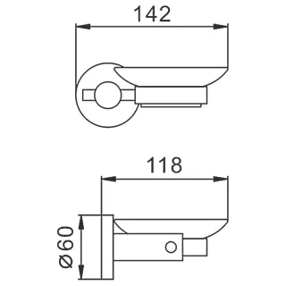 Мыльница Frap F30102 хром